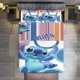 thumbnail image 1 of 3 Pieces Cartoon Stitch Bedding Comforter Set Full with 2 Pillowcases for Kids Teens Girls Women Microfiber Easy Wash Light Breathable Cozy White Base Bed Sheets, 1 of 5