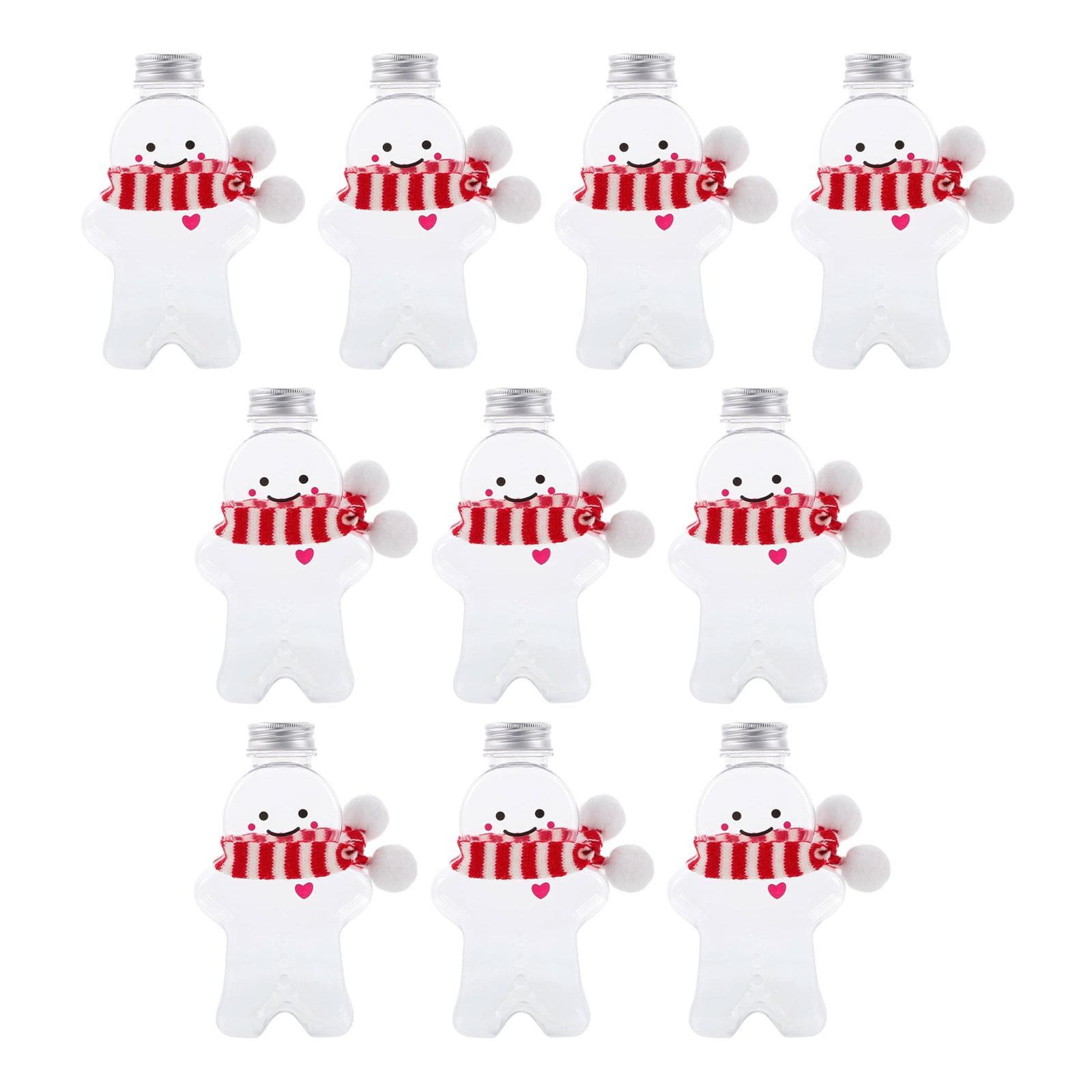 Bothyi - 10 Botellas De Jugo Navideñas De 500 Ml Para Bar, Viajes, Leche, Té Y Más.