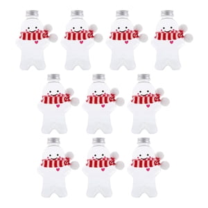 Bothyi - 10 Botellas De Jugo Navideñas De 500 Ml Para Bar, Viajes, Leche, Té Y Más.