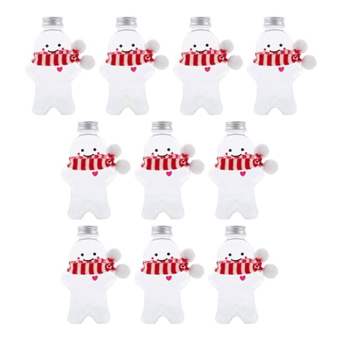 Bothyi - 10 Botellas De Jugo Navideñas De 500 Ml Para Bar, Viajes, Leche, Té Y Más.