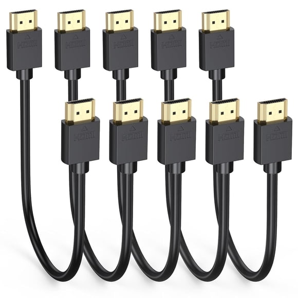 Cable HDMI UVOOI 1 ft 4K 18 Gbps Pack de 5 Macho a Macho