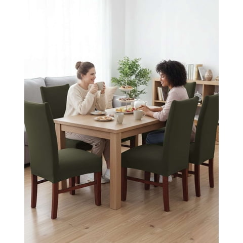 Mylhogar - Juegos De 6 Fundas Para Sillas Con Diseño Elastico