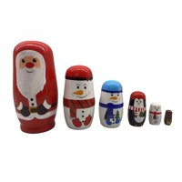 Magideal - Muñecas Matryoshka Navideñas Tradicionales, Muñecas Rusas Anidadas, Muñecas Coleccionables Hechas A Mano Para El Hogar, Cafetería, Escritorio, Regalos