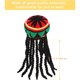 thumbnail image 2 of Gorro Rasta Hicarer 6 Pack Peluca Trenzada Negra Disfraz, 2 of 3