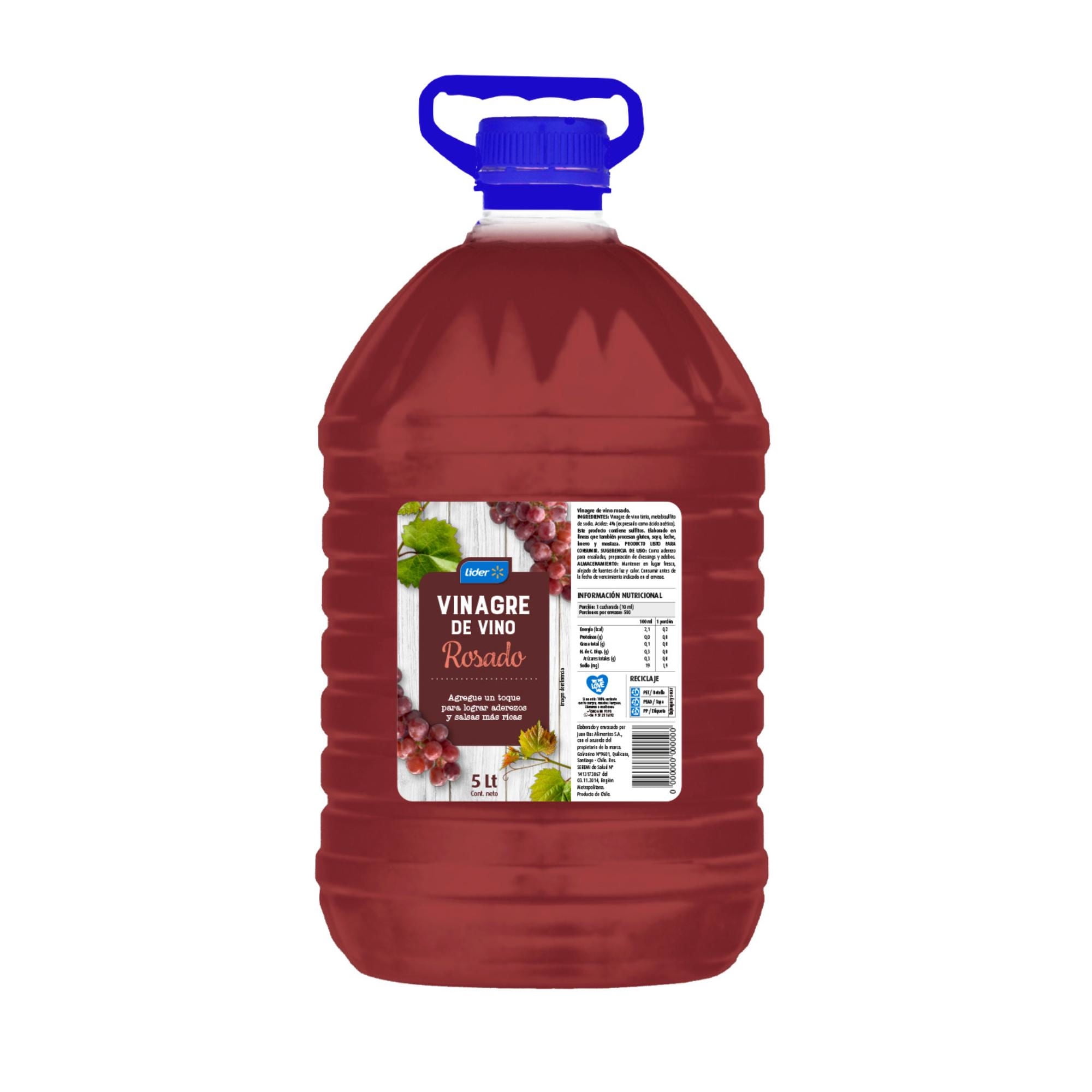 Vinagre De Vino Rosado Bidón 5 L Lider