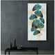 thumbnail image 3 of 1pcs Green Golden Plant Leaf Wall Poster, Wall Canvas, Canvas Painting, Frameless 15.7x31.5in, 3 of 4