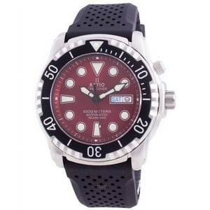 Reloj Ratio Freediver A Prueba De Helio 1000M Zafiro Automático 1068Ha90-34Va-Red Para Hombres