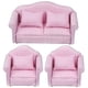thumbnail image 4 of 1:12 1/12 muebles para casa de sofá, con cojines traseros Vintage hecho doble rosa DIY miniatura sillón para sala de accesorios, 4 of 5