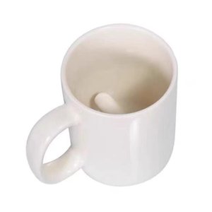 Bothyi - Taza De Dedo Medio, Resistente Al Calor, Tazas Divertidas, Tazas De Café Para Cocina