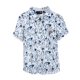 thumbnail image 1 of Camisa Niño Lino Manga Corta Estampado Palmeras Azul Pillin, 1 of 3