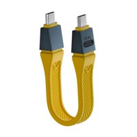 Magideal - Cable Usb De Carga Potente De 240 W, Cable Usb C A Usb C De 13 Cm, Carga Rápida, Transferencia Rápida Para Estación De Acoplamiento De Computadora Por Amarillo