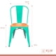 thumbnail image 4 of Silla Tolix con asiento de madera clara - Menta, 4 of 4