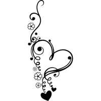 Rienda Libre Graphics - Decomural Heart Shaped Love Heart Ws-18292