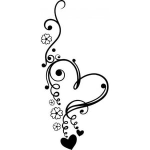 Rienda Libre Graphics - Decomural Heart Shaped Love Heart Ws-18292