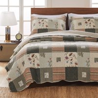 Greenland Home Fashions - Juego De Colcha Greenland Home Sedona King Size, Gris, 3 Piezas