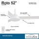 thumbnail image 4 of Ventilador de techo MINKA-AIRE F524-WHF 132 cm, 4 velocidades, blanco, 4 of 8