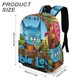 thumbnail image 3 of Hoja Rodante-theme Backpack, Campus style schoolbag Bookbag with Adjustable Shoulder Straps And Large Zip Compartment, Unisex Travel Bags.42x30x15cm, 3 of 6