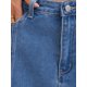 thumbnail image 5 of INSPIRE CHIC Falda de Mezclilla para Mujer Regreso a Clases Cintura Alta Línea A Dobladillo Crudo Falda de Jean Azul XL, 5 of 6