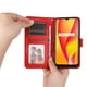 thumbnail image 3 of Funda tipo cartera FOXDOCK para Realme C25 , diseño girasol en relieve, cuero PU, cierre magnético, soporte y tarjetero, 3 of 5