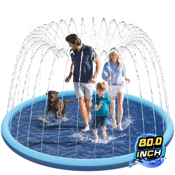 Splash Pad KOXOBET 80 extra grande para niños y perros, color azul
