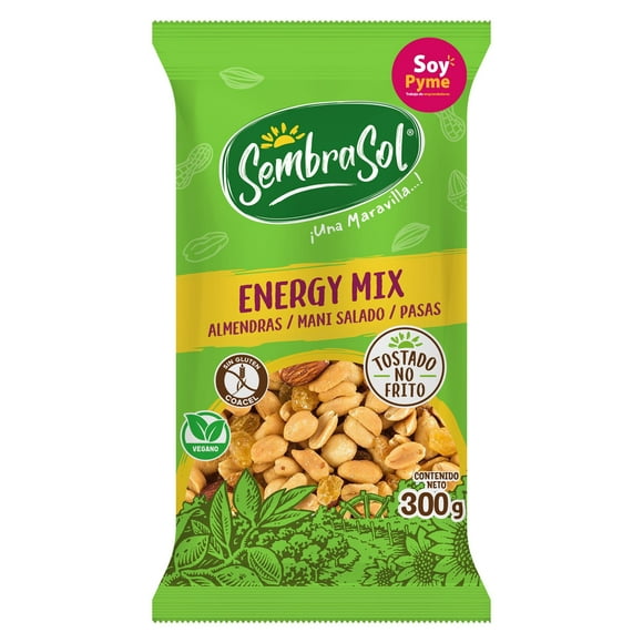 Energy Mix Almendra Maní Pasas, 300 gr