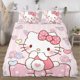 thumbnail image 3 of Hello Kitty 3-Piece Bedding Set For Kids Boys Girls Adult Cartoon Warm Cute Fashion Holiday Present Gift Bed Sheets, 3 of 5