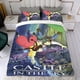 thumbnail image 4 of El Castillo en el Cielo Conjunto de sábanas temático, trío de piezas, cómodo y amigable con la piel, diseño único, regalo de decoración para el hogar para familiares, amigos y fans, 90 cm * 190 cm, 4 of 6