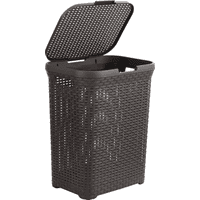 Genérico - Canasto Ropa 60L Con Tapa Rattan Resistente