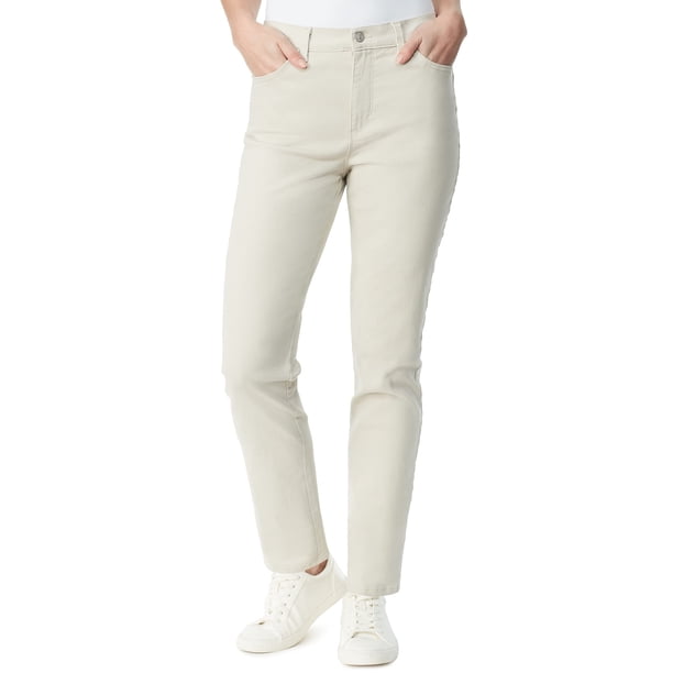 Pantalones para Mujer Gloria Vanderbilt Amanda de Corte Cónico y Tiro Alto Stonewood Talle 4