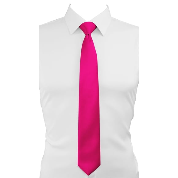 Corbata trilece Rosa Intenso 145 cm Color Sólido