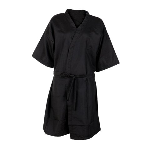 Ioensy - Capa De Corte De Pelo Con Cinturón Ajustable, Batas De Kimono Para Centro De Belleza, Peluquero De Mascotas, Color Negro