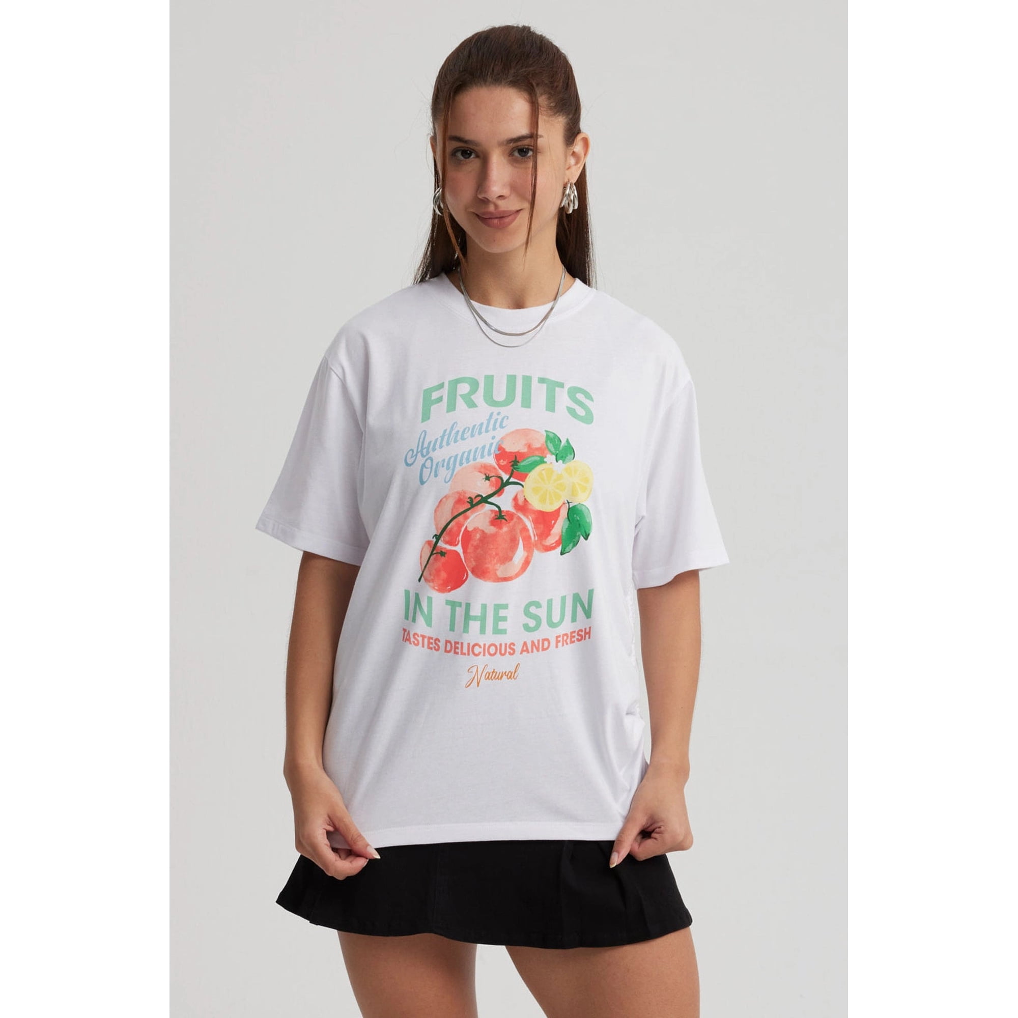 Fashionspark - Polera Mujer Oversize Recogido Blanco