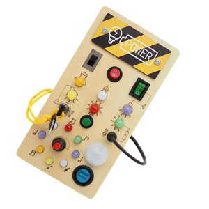 Bothyi - Tablero Ocupado Iluminado Juguete Sensorial Juguete Montessori Para Niños Preescolares Niñas Niños Estilo A