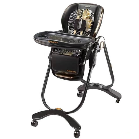 Silla De Comer Lujosa Reclinable Hagaday Negra By Lubabycas