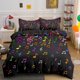 thumbnail image 1 of x1307 Bed SheetsMusical Note Bedding Set /Music Theme Quilt Cover / Size with Pillowcase Fashionable Psychedelic Soft Duvet Cover 3-Piece Bedding Set (1 Duvet Cover + 2 Pillow Shams) nj1307, 1 of 5