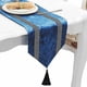 thumbnail image 1 of Camino de mesa estilo europeo azul 33x210 cm con lentejuelas, 1 of 6