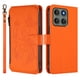 thumbnail image 2 of Funda Cartera Mariposa para [Motorola Edge 60 Pro] con Soporte y Cremallera Naranja, 2 of 6