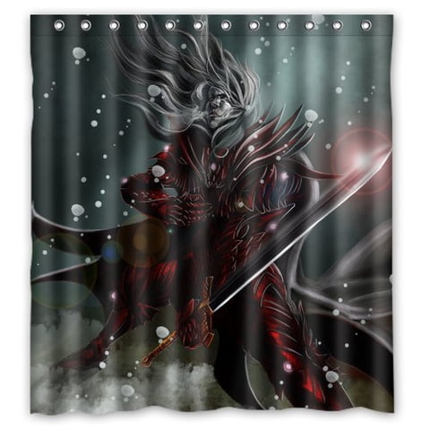 Pinghai - Cortina De Ducha De Anime Fate Stay Night, Juego De Cortina De Baño Con Ganchos, Tamaño 60 X 72 Pulgadas