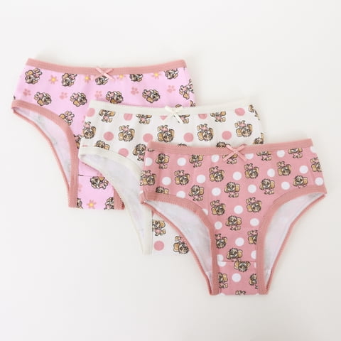 Tripack Calzón Niña Rosado Full Print Skye Paw Patrol