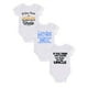 thumbnail image 4 of 3pcs Creative Rompers - Infant Toddler Personalized Letter Print Short Sleeve Jumpsuit, Perfect For Newborn Birth Gift & Photoshoot, 4 of 5