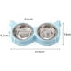 thumbnail image 2 of Plato De Plástico Doble Con Pocillos De Acero Inoxidable Celeste, 2 of 2