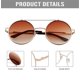 thumbnail image 4 of Gafas de sol retro J&L con bisagra plegable dorado ámbar, 4 of 6