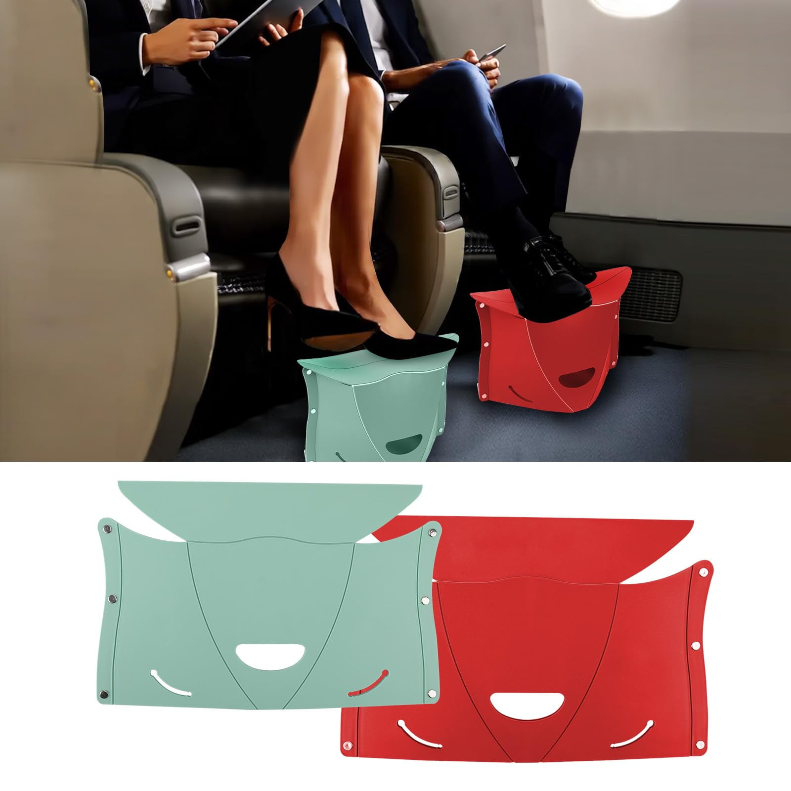 Xusx111 - Reposo De Pie De Viaje Para Avión Y Oficina - Taburete De Pie Portátil Bajo El Escritorio, Alivia El Dolor De Espalda Y Rodilla, Comodidad Para Vuelos Largos, Coches, Metro Y Trenes - Paquet