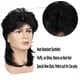 thumbnail image 2 of Peluca Kaneles Mullet para hombre, 70 y 80, color negro, elegante accesorio para fiestas, 2 of 7