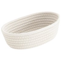 Magideal - Cestas De Almacenamiento Pequeñas Para Oficina, Cesta De Almacenamiento De Artículos Diversos, Organizador Portátil De Maquillaje Y Perfume, Estantes, Blanco Pequeño