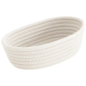 Magideal - Cestas De Almacenamiento Pequeñas Para Oficina, Cesta De Almacenamiento De Artículos Diversos, Organizador Portátil De Maquillaje Y Perfume, Estantes, Blanco Pequeño