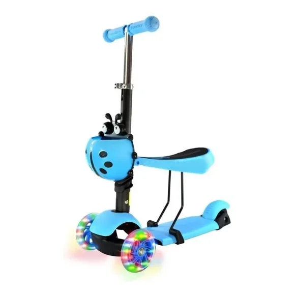 Scooter HC Life 3 Ruedas Ajustable 3-6 Años Azul Con Luz LED