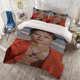 thumbnail image 1 of 3pcs Jacky Orange Coat Beach Fashion Theme Digital Print Three-Piece Set Duvet Cover + Two Pillowcases, 1 of 1