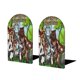 thumbnail image 1 of Amigos Animales Sujetalibros decorativos temáticos, tope para estantería con base antideslizante, uso dual para hogar y oficina - 2 piezas, 1 of 6