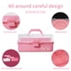thumbnail image 3 of Caja organizadora TERGOO de tres capas con 2 bandejas, color rosa, 3 of 6